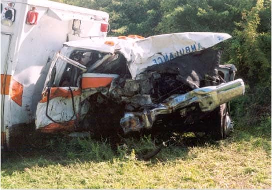 Damage to driver's cab