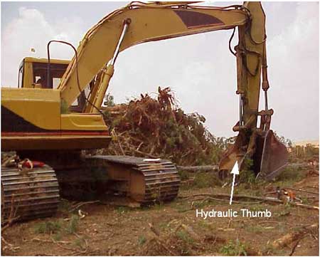 Excavator used at the incident site.
