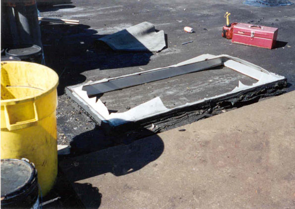 skylight through which victim fell