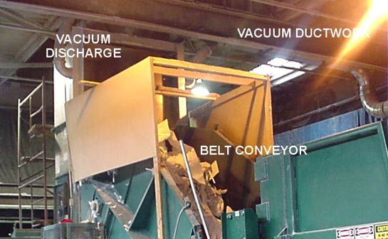 Baler feed chute.
