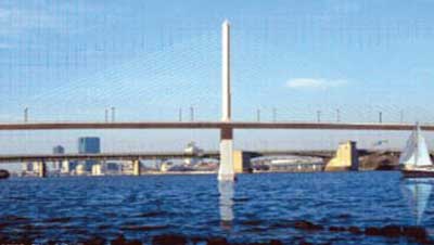 Artists rendition of the finished bridge.