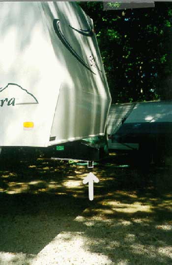 Shows strike point on trailer hitch.