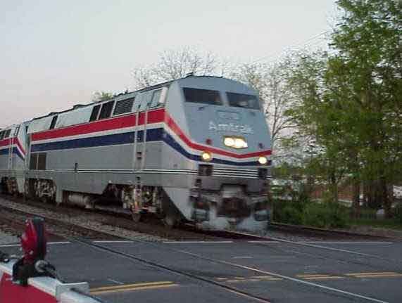 Similar Amtrak Train Approaching Approximate Point of Impact