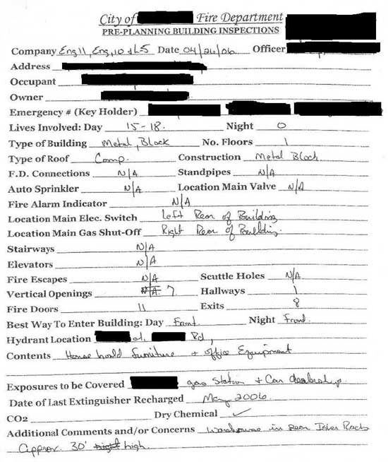 Pre-planning building inspections page 1