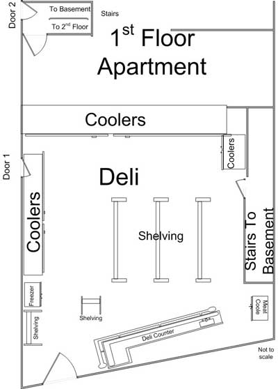 floor plan of deli