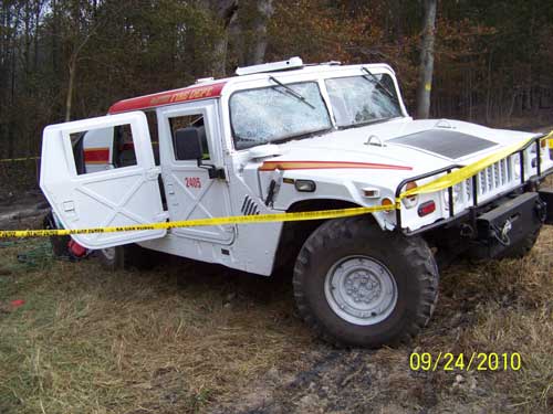Humvee used during incident.