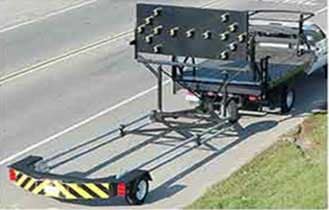Aerial veiw of truck mounted attenuator
