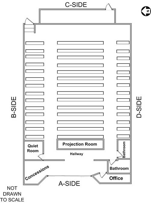 floor plan of interior of theater