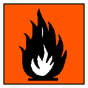 Symbol for flammable material.