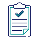 Icon of a checklist on a clipboard
