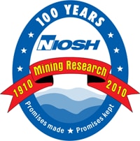logo of the 100 year anniversary of NIOSH Mining Research