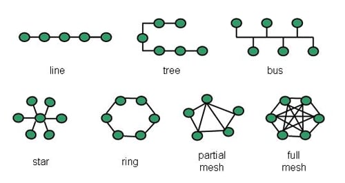 Figure 2-7. Examples of standard network topologies.