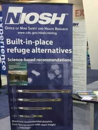 NIOSH SME 2016 exhibit of built-in-place refuge alternative research and recommendations