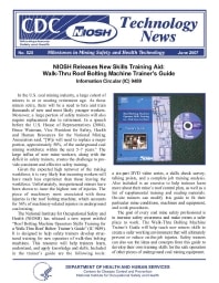 Image of publication Technology News 525 - NIOSH Releases New Skills Training Aid: Walk-Thru Roof Bolting Machine Trainer's Guide