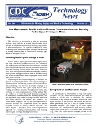 Image of publication Technology News 544 - New Measurement Tool to Validate Wireless Communications and Tracking Radio Signal Coverage in Mines