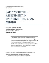 Image of publication Safety Culture Assessment in Underground Coal Mining