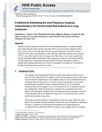 First page of A Method for Estimating the Low Frequency Coupling Characteristics of a Ferrite-Cored Rod Antenna to a Long Conductor