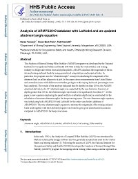 First page of Analysis of ARMPS2010 Database with LaModel and an Updated Abutment Angle Equation