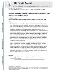 Cover image for Analysis of Gob Gas Venthole Production Performances for Strata Gas Control in Longwall Mining