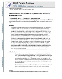 First page of Characterization of a Mine Fire Using Atmospheric Monitoring System Sensor Data