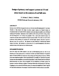 Image of publication Design of Primary Roof Support Systems in U.S. Coal Mines Based on the Analysis of Roof Fall Rates