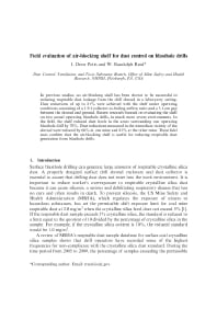Image of publication Field Evaluation of Air-blocking Shelf for Dust Control on Blasthole Drills