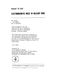 Image of publication Electromagnetic Noise in McElroy Mine