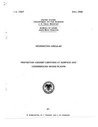Image of publication Protection Against Lightning At Surface And Underground Mining Plants