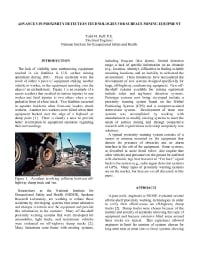 Image of publication Advances in Proximity Detection Technologies for Surface Mining Equipment
