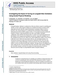 First page of Investigating the Impact of Caving on Longwall Mine Ventilation Using Scaled Physical Modeling