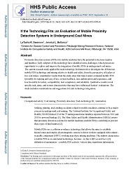 First page of If the Technology Fits: an Evaluation of Mobile Proximity Detection Systems in Underground Coal Mines
