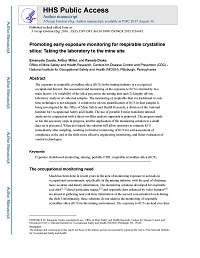 First page of Promoting early exposure monitoring for respirable crystalline silica: taking the laboratory to the mine site