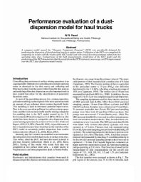 Image of publication Performance Evaluation of a Dust-Dispersion Model for Haul Trucks