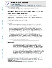 First page of Quantifying Elemental and Organic Carbon in Diesel Particulate Matter by Mid-infrared Spectrometry