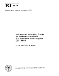 Image of publication Influence of Overlying Strata on Methane Emissions in a Northern West Virginia Coal Mine