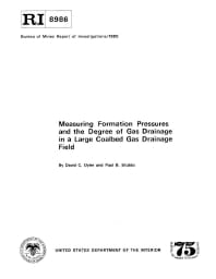 Image of publication Measuring Formation Pressures and the Degree of Gas Drainage in a Large Coalbed Gas Drainage Field