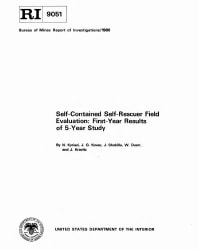 Image of publication Self-Contained Self-Rescuer Field Evaluation: First-Year Results of 5-Year Study