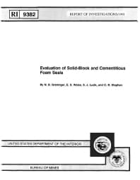 Image of publication Evaluation of Solid-Block and Cementitious Foam Seals
