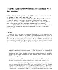 Image of publication Toward a Typology of Dynamic and Hazardous Work Environments
