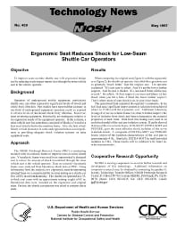 Image of publication Technology News 459 - Ergonomic Seat Reduces Shock for Low-Seam Shuttle Car Operators