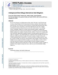 First page of Underground Mine Refuge Alternatives Heat Mitigation