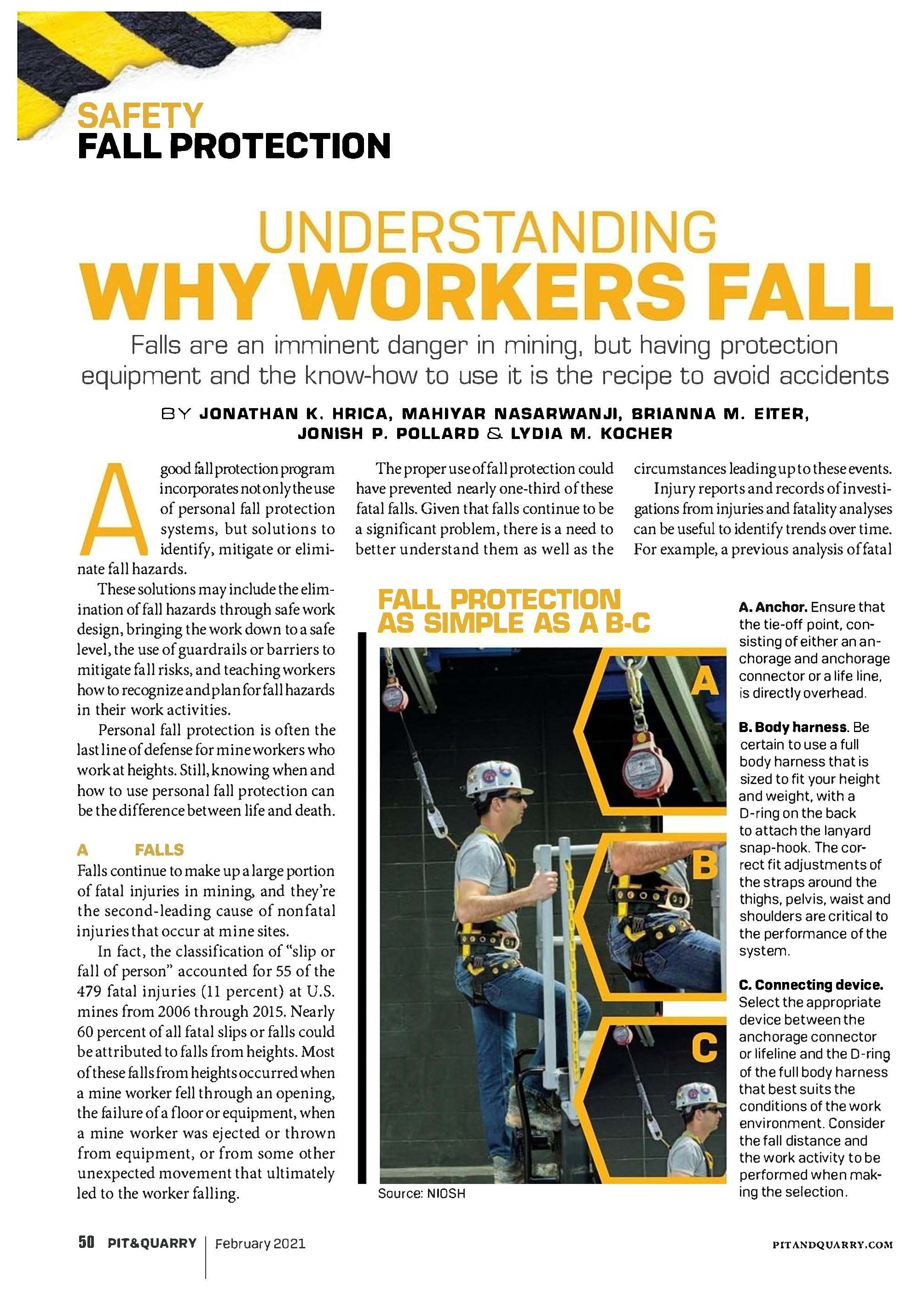 Page of Understanding Why Workers Fall web article