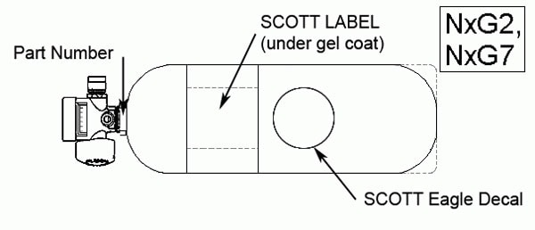 Scott Label (under Gel-Coat) NxG2 NxG7 SCOTT Eagle Decal