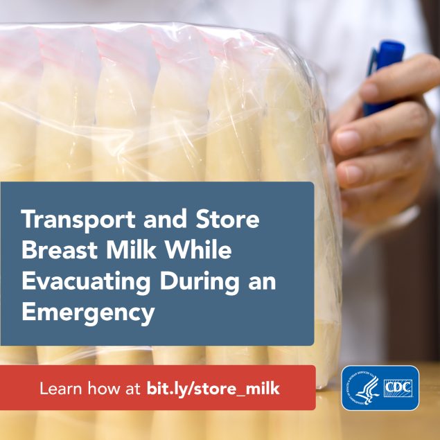 Transport and storage breast milk while evacuating during an emergency. Learn how at bit.ly.com/store_milk