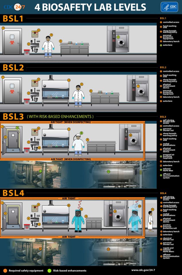 Infographic: Biosafety Lab Levels