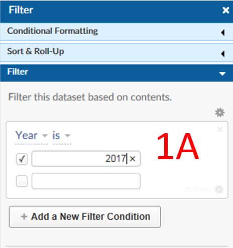 Filtering by Year- Step 1A
