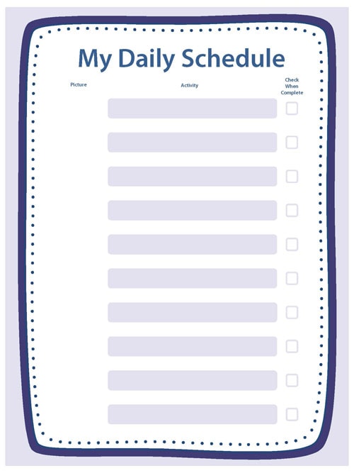 blank daily schedule click here for a blank schedule you can customize ...