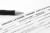 photo of a license application