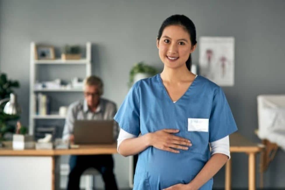 Pregnant healthcare worker