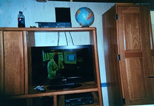 Photo of a flat-screen television in the home